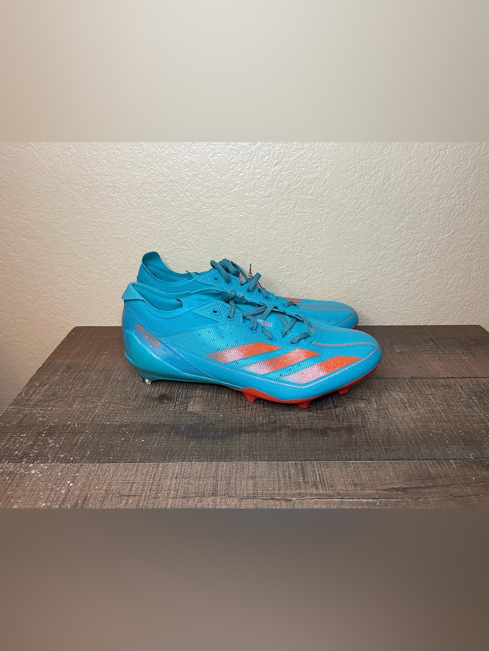 Adidas SM Adizero Electric “Miami Dolphins” PE.
- Size 11 Men.